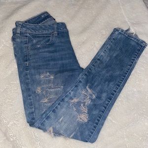 Distressed jeans